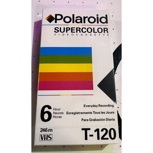 BRAND NEW Polaroid Supercolor Video Cassette Everyday Recording T-120 - Picture 1 of 4
